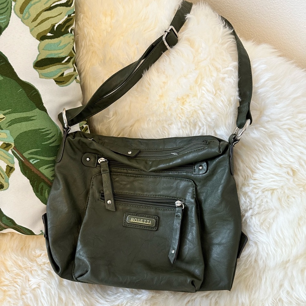 Olive Forrest green Rosetti purse and bag